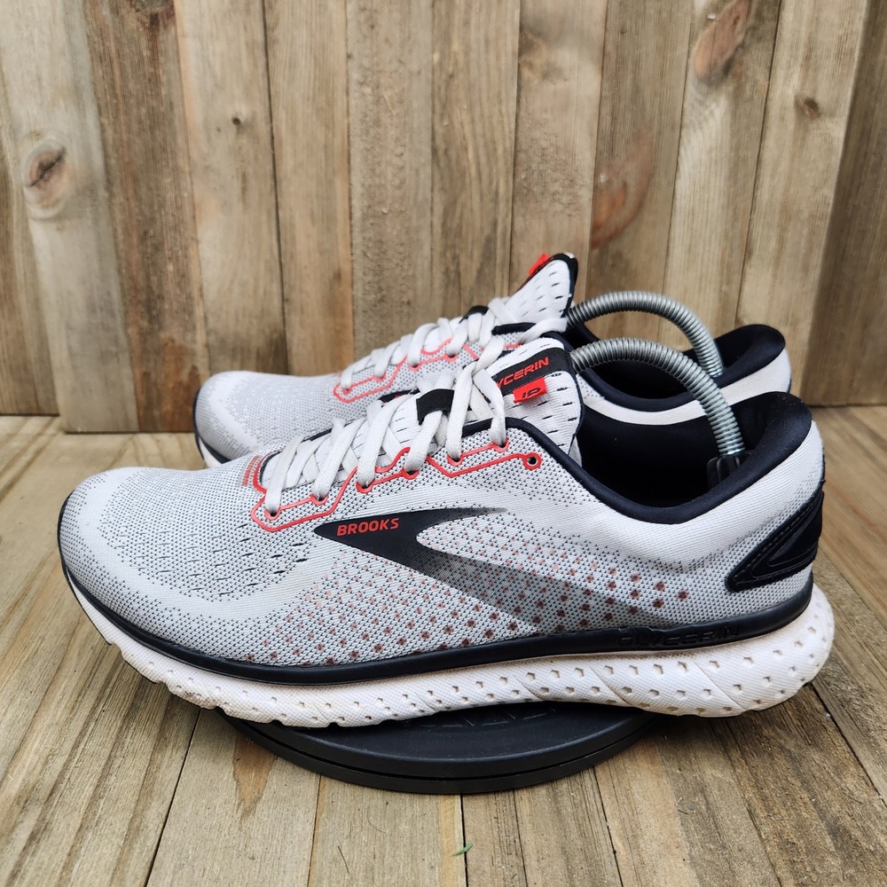 Brooks Glycerin 18 Running Shoes Mens size 10.5 D Grey Black Red 1103291D094